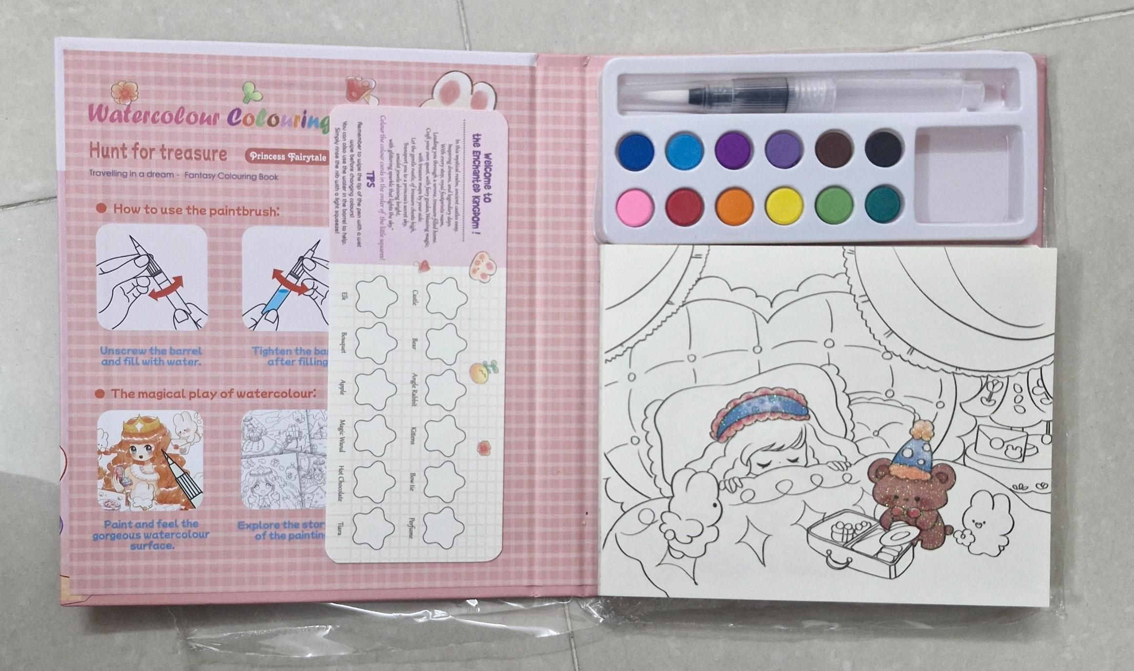 Cartoon Art Coloring Painting Set for Kid's